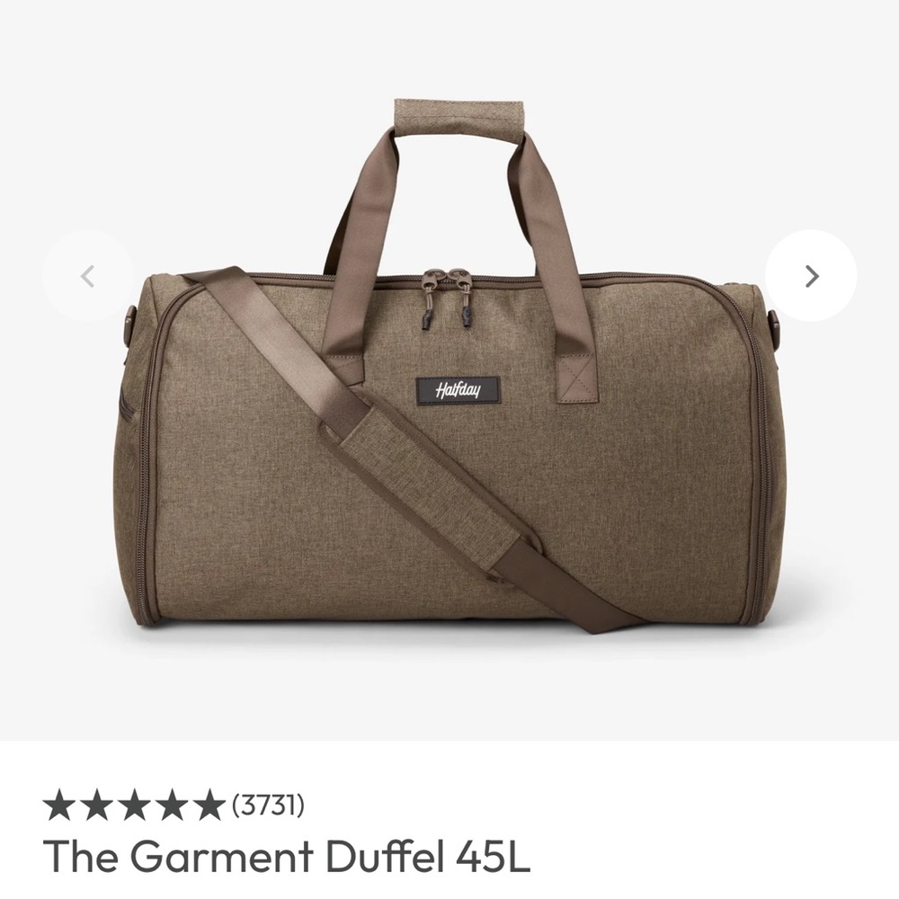 BRAND NEW Halfday Travel The Garment Duffel 45L in Dune